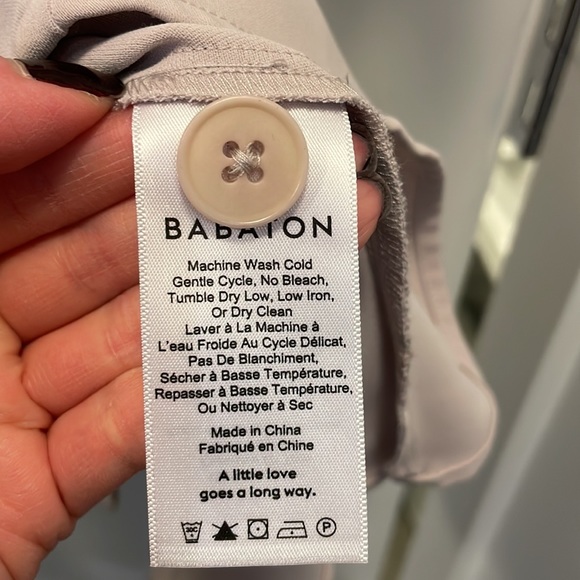 Babaton long sleeve dress with elastic waist and side pockets - Picture 4 of 6